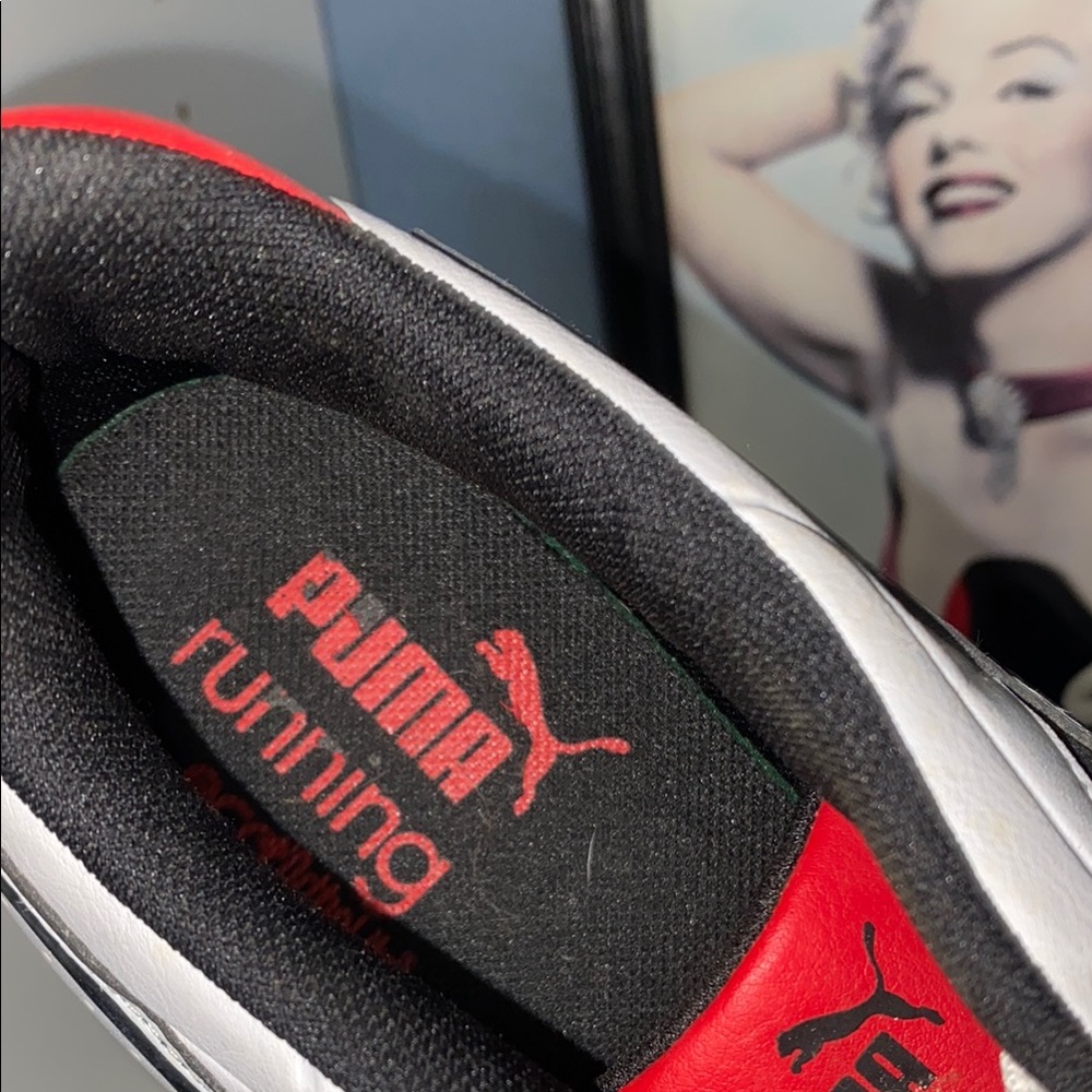 Puma White and Red Sneakers with Breathable Upper - Picture 3 of 8